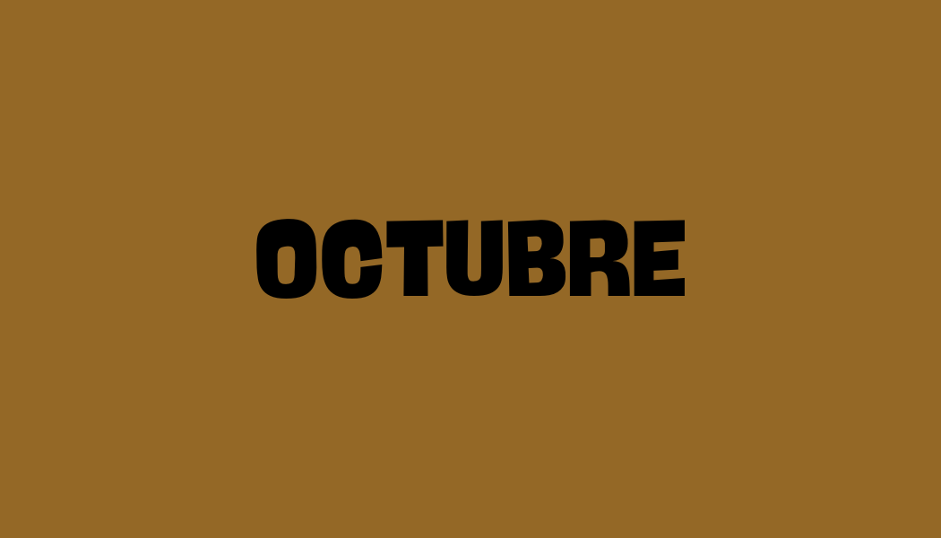 AGENDA MES DE OCTUBRE